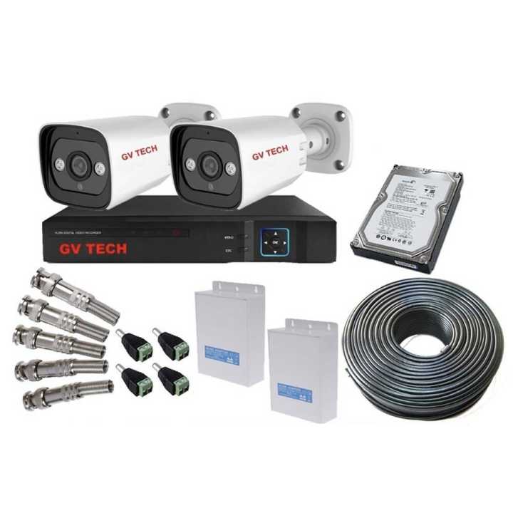 207AF MP CCTV MIC FULL TIME COLOR CAMERA FULL SET (night