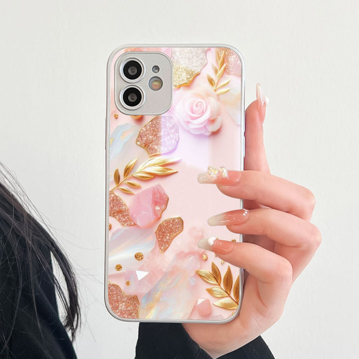 UCUC%20for%20OPPO%20F19%20Pro%20A94%20Cover%20Tempered%20Glass%20Golden%20Pearl%20Luxury%20Metallic%20Lens%20Phone%20Case%20-%20Image%206
