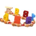 Children Wooden Digital Small Train 0-9 Number Educational Toys. 