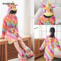 Anedshaop Pink Princess Bath Robe for Girls 3 4 5 6 7 8 9 10 11 12 Years Unicorn Original Kids Bath Towel Robe Fashion Winter Toddler Girl Bathrobe. 