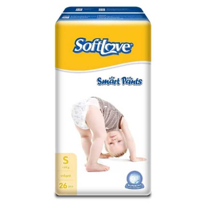 SoftLove Smart Diapers Pants – S 26 pcs