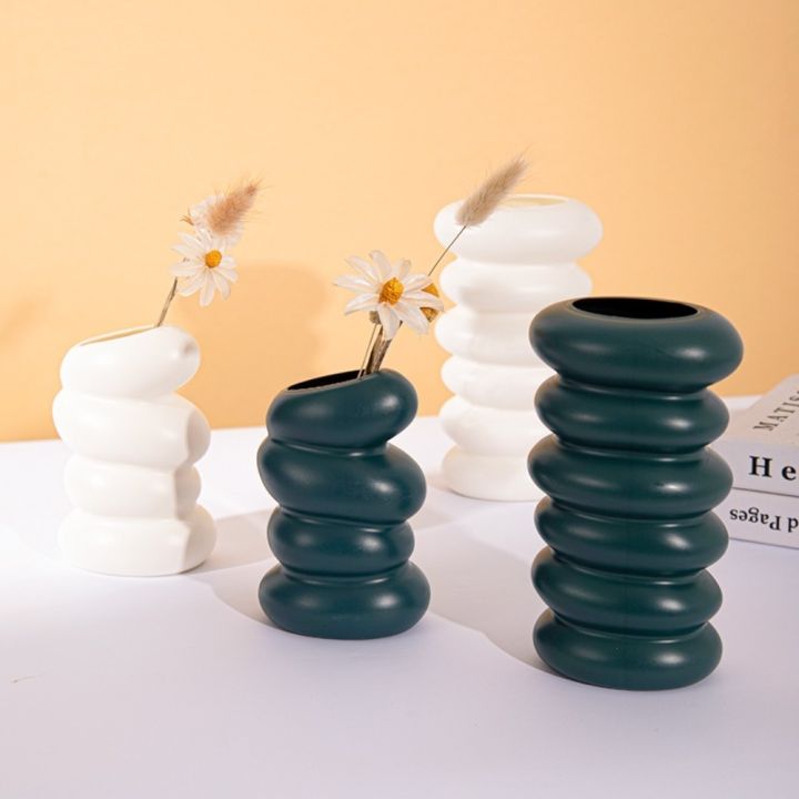 Household%20Plastic%20Flower%20Vase%20Imitation%20Ceramic%20Spiral%20Design%20Flower%20Pot%20Modern%20Nordic%20Style%20Flower%20Arrangement%20Home%20Decoration%20-%20Image%206