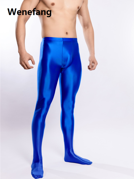 Wenefang%20Men%20Oil%20Glossy%20Shiny%20Tights%20Pencil%20Pants%20Sheer%20See%20Through%20Unisex%20Portable%20Elastic%20Yoga%20Leggings%20Stain%20Smooth%20Full%20Pants%20Candy%20Color%20-%20Image%202