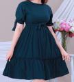 Womens Casual Frock Dress Vintage Style Knee-Length A-Line Skirt with Pockets for Spring/Summer/Autumn. 