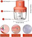 Intelligent Electric Garlic Chopper USB Machine 250 ML Wireless Food Processor Machine for Kitchen Mini Electric Multifunctional Chopper Hand Mixer & Blender Machine. 