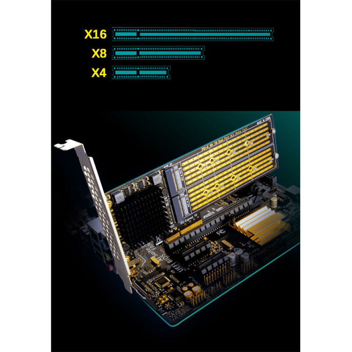 PCI-E%20X4%20to%20Dual%20NVMe%20PCIe%20Adapter,Support%20M.2%20(M%20Key)%20NVMe%20SSD%20-%20Image%208