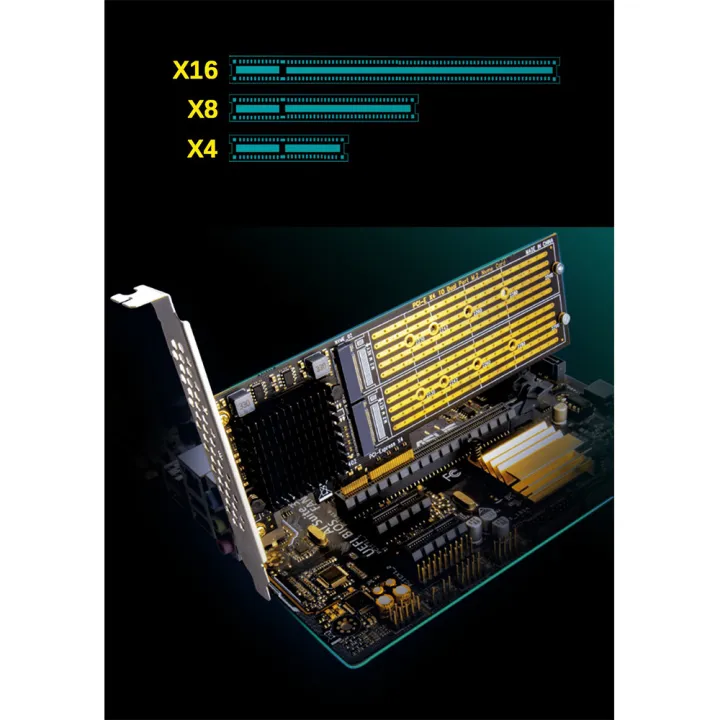 PCI-E%20X4%20to%20Dual%20NVMe%20PCIe%20Adapter,Support%20M.2%20(M%20Key)%20NVMe%20SSD%20-%20Image%208