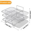 Air Fryer Rack for Foodi DZ201 DZ401, Multi-Layer Food Dehydrator Rack Toast Rack Grill Air Fryer Accessories. 