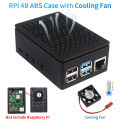 Raspberry Pi 4 Model B ABS Case Grid Cooling with Cooling Fan Black Transparent Plastic for Raspberry Pi 4. 