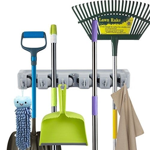 Broom or Mop Holder/organizer with hook