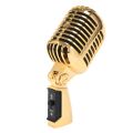 Professional Wired Vintage Classic Microphone Dynamic Vocal Mic Microphone for Live Performance Karaoke(Gold). 
