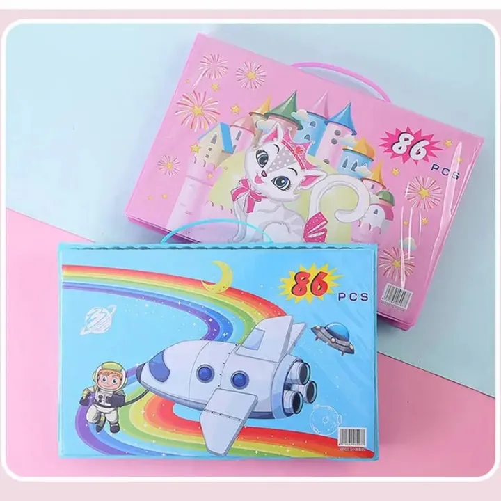 Drawing%20Set,%20Paint%20Set,%20Watercolor%20Pencils,%20Crayons,%20Solid%20Watercolor,%20Oil-based%20Pencils,%20Color%20Sign%20Pen,%20Oil%20Pastel,%20For%20Kids,%20Children,%20Coloring%20Books,%20School%20Entrance%20Present,%20Stationery,%20Paint%20Set,%2086%20Pieces%20(Blue)%20-%20Image%204