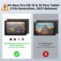 Shockproof Silicone Case For Amazon All-New Kindle Fire HD 10 10 Plus Tablet 11th Gen 2021 Release Flexible Clear Back Cover. 