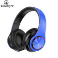 B39 High-Quality Bluetooth Over-Ear Headphones with Mic, 7-Color LED Light, Comfort Fit, and Volume Control - New. 