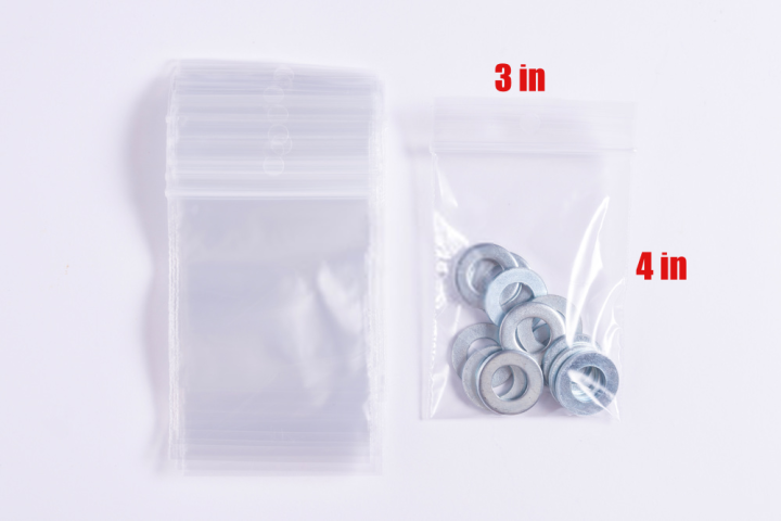 100pcs%203X4%20Inch%20Clear%20Self%20Sealing%20Packaging%20Bags%20Zip%20Lock%20Poly%20Bags%20Zipper%20Bag%20-%20Image%203