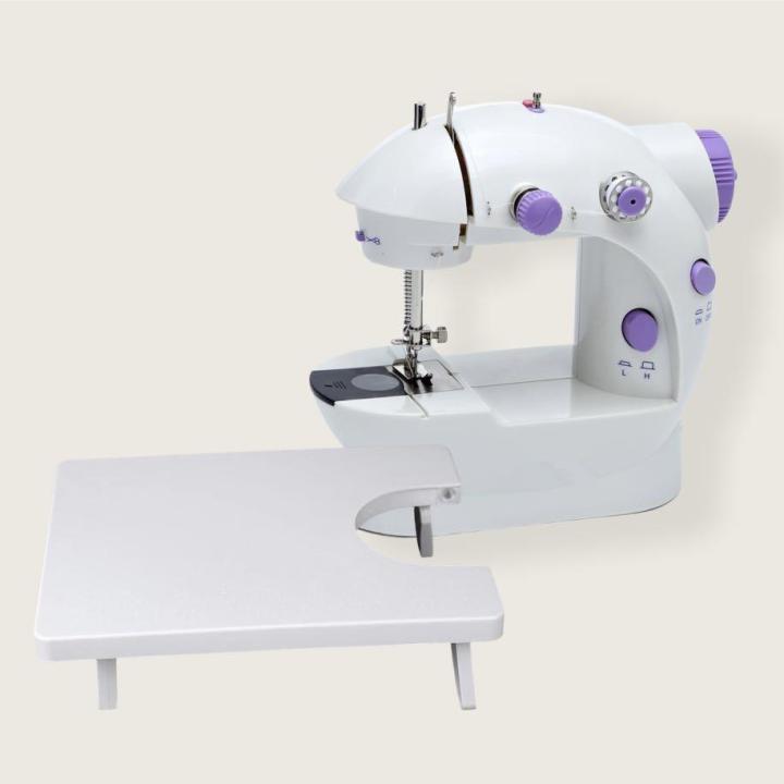 Mini Portable Sewing Machine with Extension Table Handheld Electric Sewing Machines Adjustable 2-Speed Sewing Machine