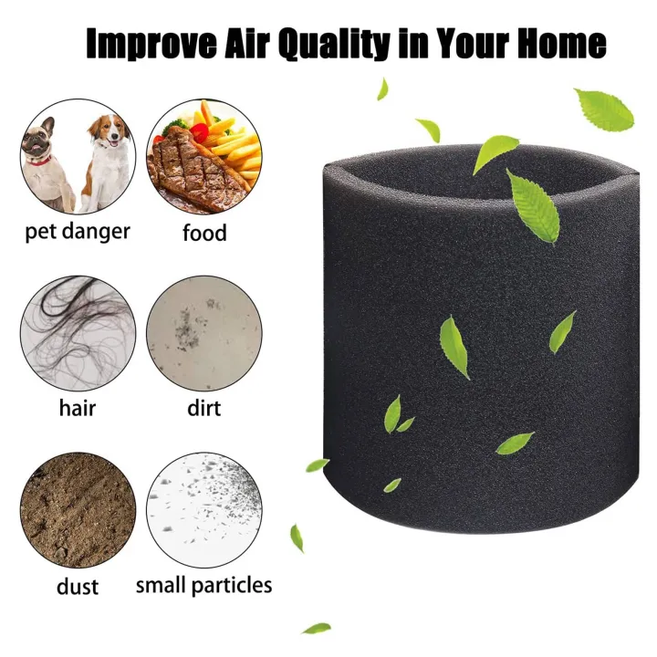 7%20Pack%20VF2001%20Foam%20Filter%20Type%20for%20Shop%20Vac%20Wet%20Dry%20Vacuums%205%20Gallon%20and%20Larger,for%20Vacmaster&Genie%20Shop%20Vacuum%20Cleaners%20-%20Image%202