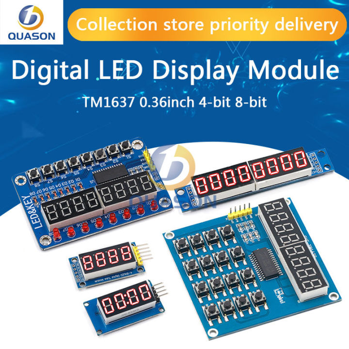 Tm1637 4 Bits / Tm1638 / 74hc595 8 Bit Digital Led Display Module 7 ...