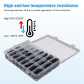 1200pcs O Ring Sealing Washer Black Rubber O-Ring Plumbing Gasket Oil Resistant High Temperature Kit. 