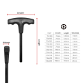 T-Shaped Hex Wrench T Handle Hex Wrench Set with Black Handle 10-Piece Special-Shaped Wrench Set T7-T40. 