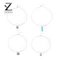 Zentora Ladies Necklace Faux Blue Turquoise Natural Stone Dangling Earrings Kit. 