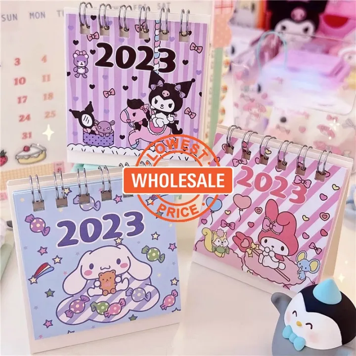 [ Wholesale Prices ] 2023 Cartoon Desk Calendars Cute Plans Writting Paper Calendar Foldable Mini Standing Notebook Creative Student Tabletop Ornament For Office School Family