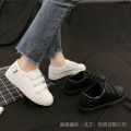 Spring and Autumn Black Student Comfortable Women's Break Sneaker Stickers All Women's Magic Leather Surface Korean Style Shoes Sneakers Lazy Leisure Shoes ﹃. 