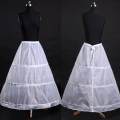 【WEJA】Fashion 3 Hoops Long Dress Gown Crinoline Petticoat Underskirt Slip for-Bride. 