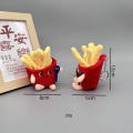 Cartoon-Shaped Cartoon Burger Miniature Creative Boutique Hot Plush Cute Plush Chicken Leg for Kids' Keychain Accessory Backpack Decoration Gift For Food Lovers Collectible Merchandise. 