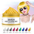 Sevich 10 colors Hair color wax Strong And Hold Unisex Hair Wax Black Color Hair Clay Temporary Hair Dye For Hair Styling. 