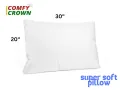 Pillow Comfy Crown Poly Fiber PILLOW - 20"X30" Hotel Grade king size pillow. 