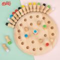 memory chess Kids Wooden Memory Chess Match Stick Montessori Board Game Educational Color Cognitive Learning Toys Block Puzzle Game GiftWooden Toys. 