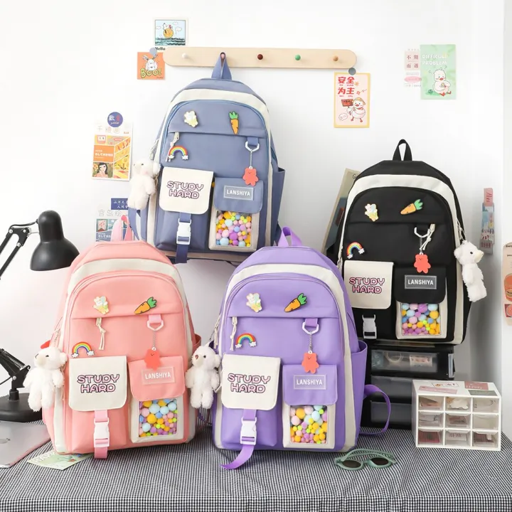 5pcs%20Cute%20Kawaii%20School%20Backpack%20for%20Girls%20Teenage%20Children%20Schoolbag%20Women%20Shoulder%20Aesthetic%20Backpacks%20Large%20Capacity%20Book%20Bag%20-%20Image%205
