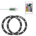 KOKKO Light Ring RGB LED Light With 8 Color 400 Effects Remote Control Decal Decoration Accessories Compatible For PS5/PS5 Slim Console. 