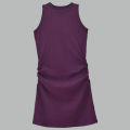 Women Sleeveless Knee Length Bodycon Plain Fashion Gown Purple Color Rush Dress Stretchy Cotton Rib Fabric 190 Gsm O Neck / Ladies / Girls. 