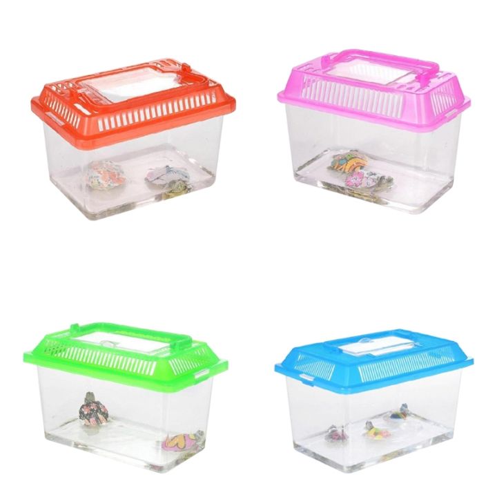 Portable%20Handheld%20Plastic%20Fish%20Tank%20Transparent%20Cutout%20Design%20For%20Turtle%20PetFish%20Conbo%20-%20Image%203