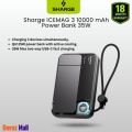 SHARGE ICEMAG 3 PowerBank 10000mAh 35W, Qi2.2, 25W, Built-in Cable. 