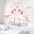 Posters Animals Wallpaper Decor Decoration Bedroom Wall Stickers Cartoon Unicorn. 