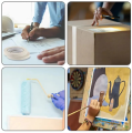20M White Masking Tape Drawing No Trace Writable Masking Tape Automobile Handwritten White Painting Paper School Supplies Wall Trim Tape 1Roll. 