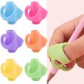 Universal Simple Three-fingers Ergonomic Design Writing Pencil Pen Holder Lightweight TPR Pen Aid Grip Children Student Posture Correction Device. 