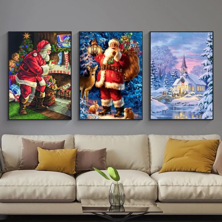 Christmas%205D%20Diamond%20Painting%20Santa%20Claus%20Elk%20DIY%20Diamond%20Painting%20Art%20Mosaic%20Full%20Drill%20Diamond%20Embroidery%20Painting%20Home%20Decor%20-%20Image%202