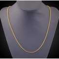 18K Gold Plated Chain Necklace For Men Women Stainless Steel Snake Chain. 