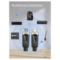 Wireless Microphone System XLR Mic Converter Adapter UHF Automatic Transmitter Setup for Condenser Dynamic Mic Metal. 