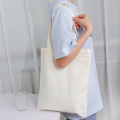 White Canvas Shopping Bags Eco Reusable Foldable Shoulder Bag Large Handbag Fabric Cotton Tote Bag for Women Shopping Bags. 