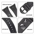 Rubber Watchband for Casio W-96H Watch Strap Accessories PU Plastic Silicone Bracelet with Special Interface Men Sport Wristband. 