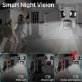 ITECH 12MP WiFi Outdoor Camera 6K Three Lens, Three Screen Motion Detection, Night Vision, Two-Way Audio Baby Surveillance CCTV Camera WT. 