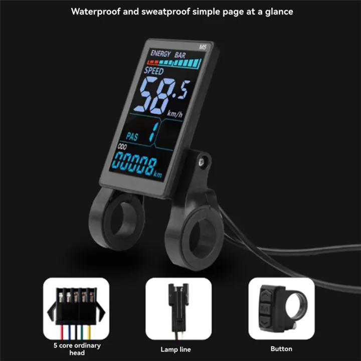 M5%20Electric%20Bike%20Color%20LCD%20Display%20Meter%2036V%2048V/30A%2012%20Tube%20Sine%20Wave%20Controller%20E%20Scooter%20LCD%20Panel%20for%20Mountain%20EBike%20-%20Image%204