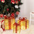 3Pcs Christmas Lighted Gift Boxes for Home Decor Holiday Christmas Tree. 
