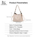 LouisWill Women Bag Soft PU Bucket Bags Prints Shoulder Bags Fashion Handbags Multi-pocket Travel Bags Large Capacity Crossbody Bag Casual Messenger Bags Magnetic Buckle Bag Water Resistant Bags Trend Retro Sling Bag For Women Ladies Female. 