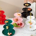 3 Tier High Tea Stand Dessert Cupcake Cakes Fruit Party Serving Platter Tray Food Tower Plates. 
